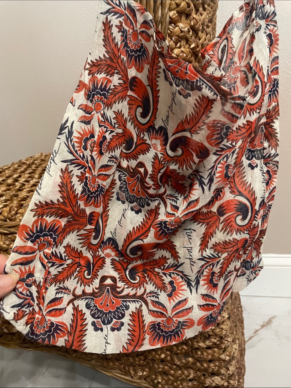 Free People tote. No stains.15”x13” lightweight